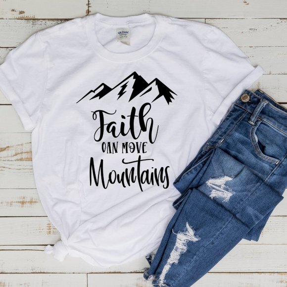 FAITH CAN MOVE MOUNTAINS GRAPHIC TEE - Picture 1 of 3